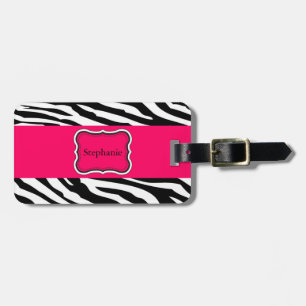 Svartvit Zebra-Personlig Luggage Tag Bagagebricka