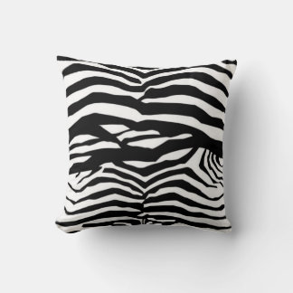 Svartvit Zebra ränder Cushion Kudde