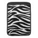 Svartvit zebra ränder MacBook air sleeve (Framsidan)