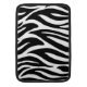 Svartvit zebra ränder MacBook air sleeve (Baksidan)