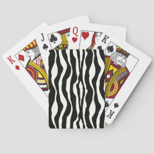 Svartvit zebra ränder - spel kort