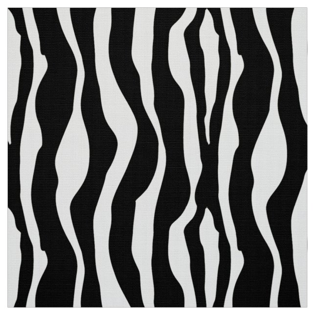 Svartvit zebra ränder - tyg (Provkarta)