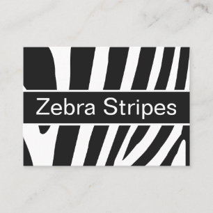 Svartvit Zebra ränder Visitkort