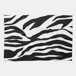 Svartvit zebra tryck kökshandduk