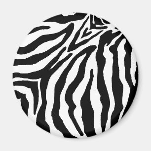 Svartvit zebra tryck magnet