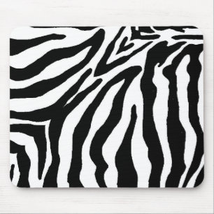 Svartvit zebra tryck musmatta
