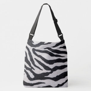 Svartvit Zebra tryck Tote Axelväska