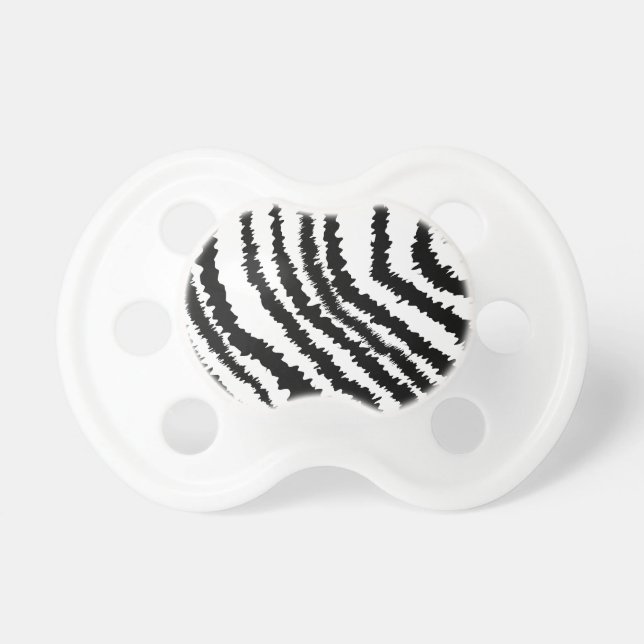 Svartvit zebra tryckmodell napp (Framsidan)