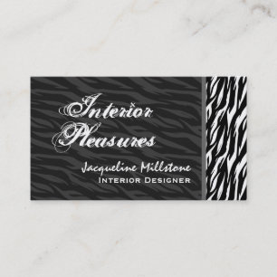 Svartvit zebra tryckvisitkort visitkort