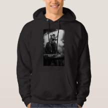Svartvit Zebratangentbordsspelare Hoodie