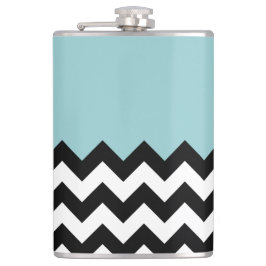 Svartvit Zigzag Mönster, Chevron, Blue Fickplunta