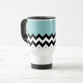 Svartvit Zigzag Mönster, Chevron, Blue Resemugg