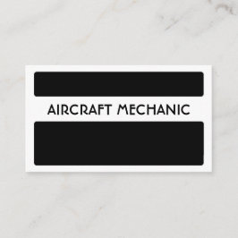 Svartvita affärskort för flygmekaniker visitkort