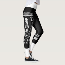 Svartvita balkar leggings