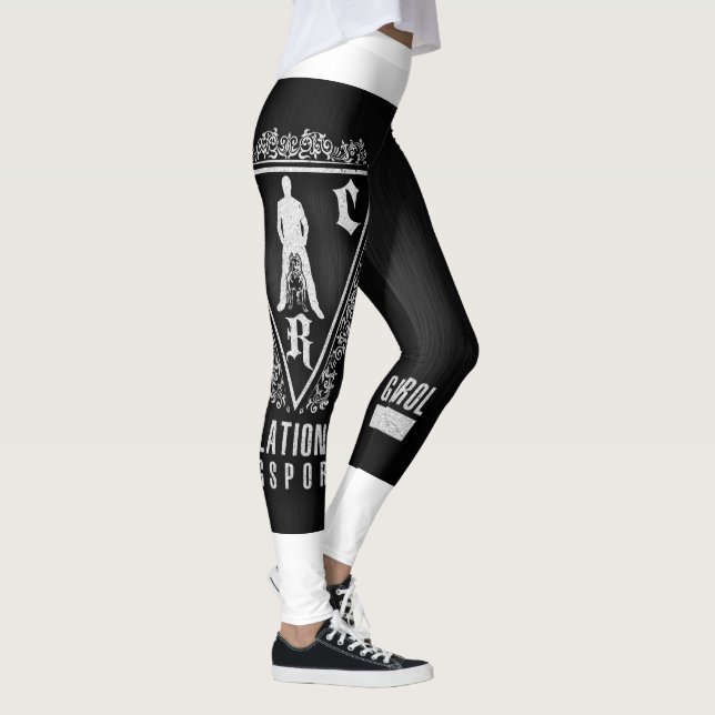 Svartvita balkar leggings (Höger)