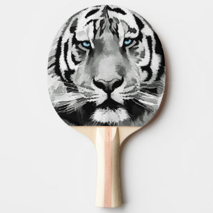 Svartvita blåttögon för tiger pingisracket