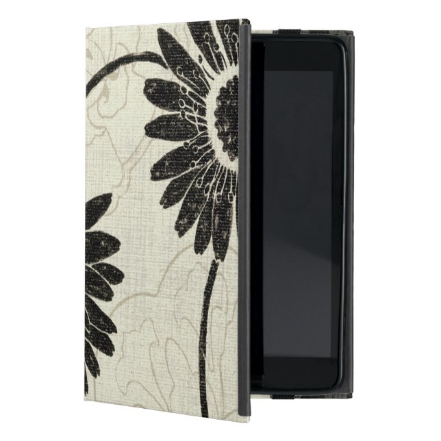 Svartvita blommor iPad mini skal (Framsidan)