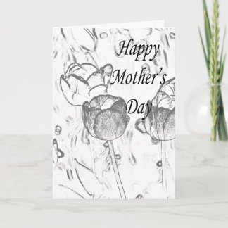 Svartvita blommor kort