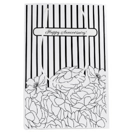 Svartvita blommor med Rand