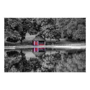 Svartvita Central Park landskap fotoet Fototryck
