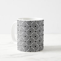 Svartvita cirklar Ripple OpArt Mönster