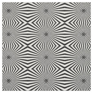 Svartvita cirklar roligt för optisk illusion tyg