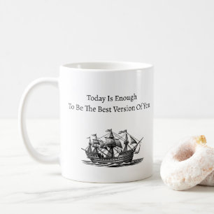 Svartvita dagliga offerter kaffemugg