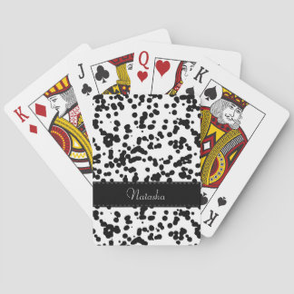 Svartvita Dalmatian fläckar Casinokort