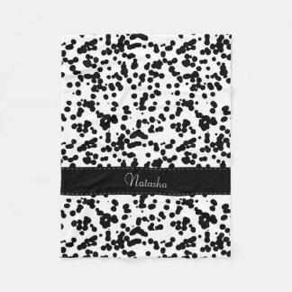 Svartvita Dalmatian fläckar Fleecefilt