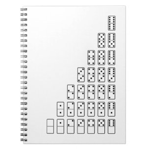 Svartvita Dominosymboler för original- design Anteckningsbok