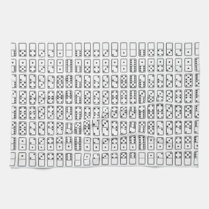 Svartvita Dominosymboler för original- design Kökshandduk