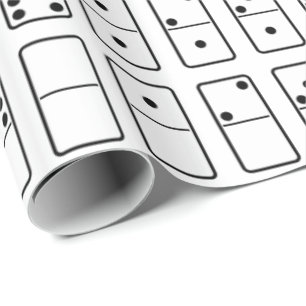 Svartvita Dominosymboler för original- design Presentpapper