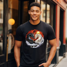 Svartvita drakar t shirt