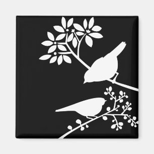 Svartvita fåglar magnet