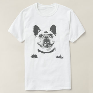 Svartvita franska bulldoggmanar T-tröja T-shirt