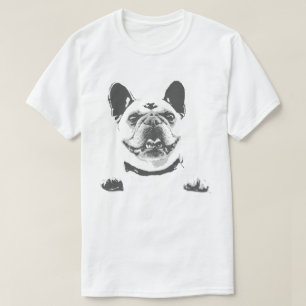 Svartvita franska bulldoggmanar T-tröja Tee
