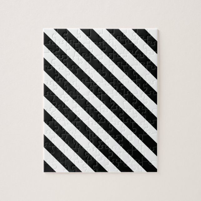 Svartvita geometriska fodrar mönster pussel (Vertikal)