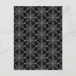 Svartvita Halloween-Spindelnät Vykort