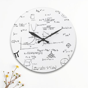 Svartvita handskrivna matematikekvationer (Academi Stor Klocka