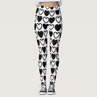 Svartvita hörn leggings