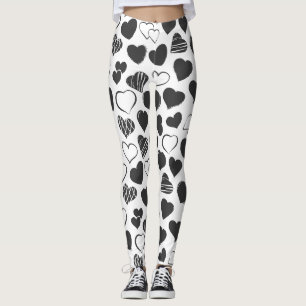 Svartvita hörn leggings