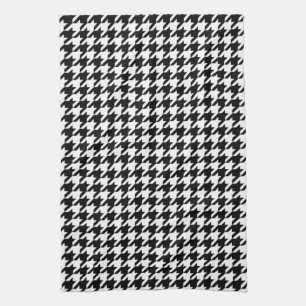 Svartvita Houndstooth kökshanddukar