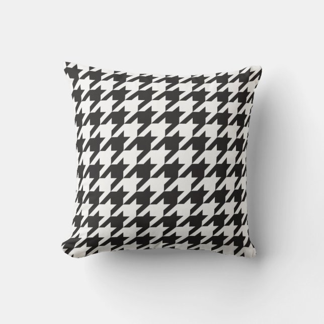 Svartvita Houndstooth kudder Kudde (Framsida)