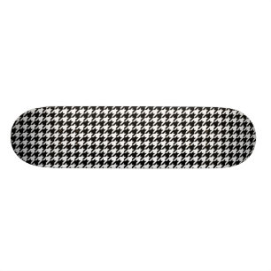 Svartvita Houndstooth Skateboard Bräda 20,5 Cm