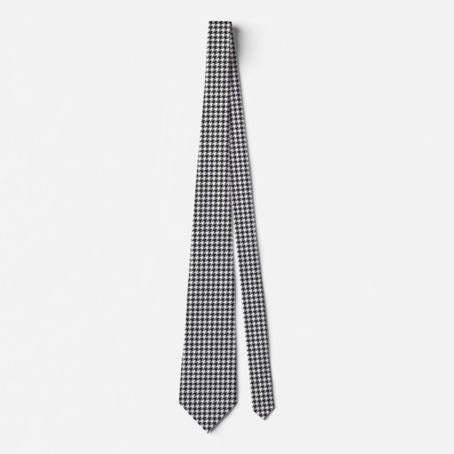 Svartvita Houndstooth Slips (Framsida)