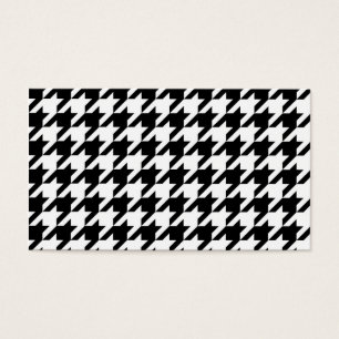 Svartvita Houndstooth Visitkort