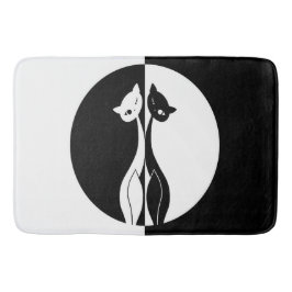 Svartvita katter badrumsmatta