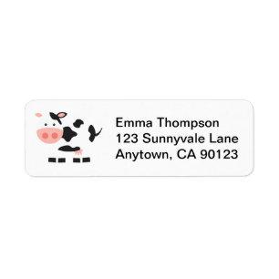 Svartvita koetiketter returadress etikett