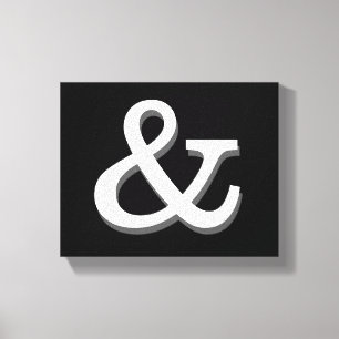 svartvita konst av ampersand canvas vägg