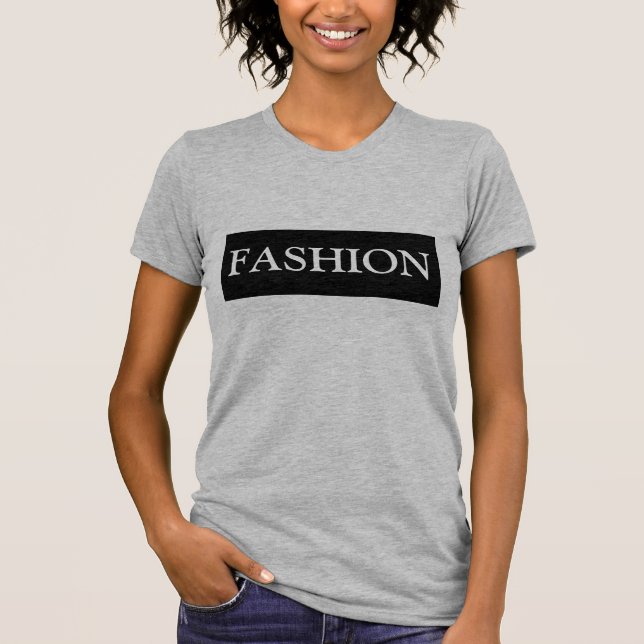 Svartvita kvinnor från mode färg t shirt (Framsida)